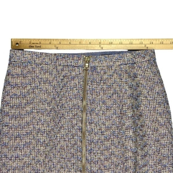 NWOT J. Crew Lurex Tweed Zip Pencil Skirt - Picture 8 of 14